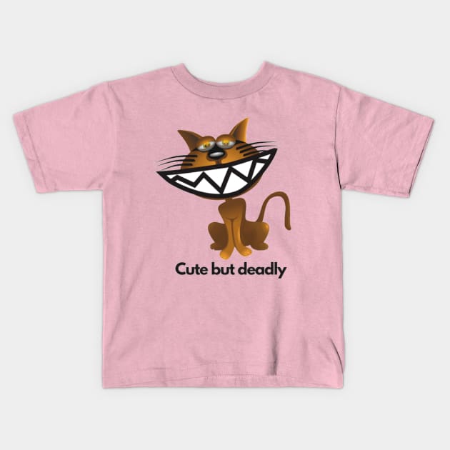 Cute but deadly Kids T-Shirt by Jo3Designs